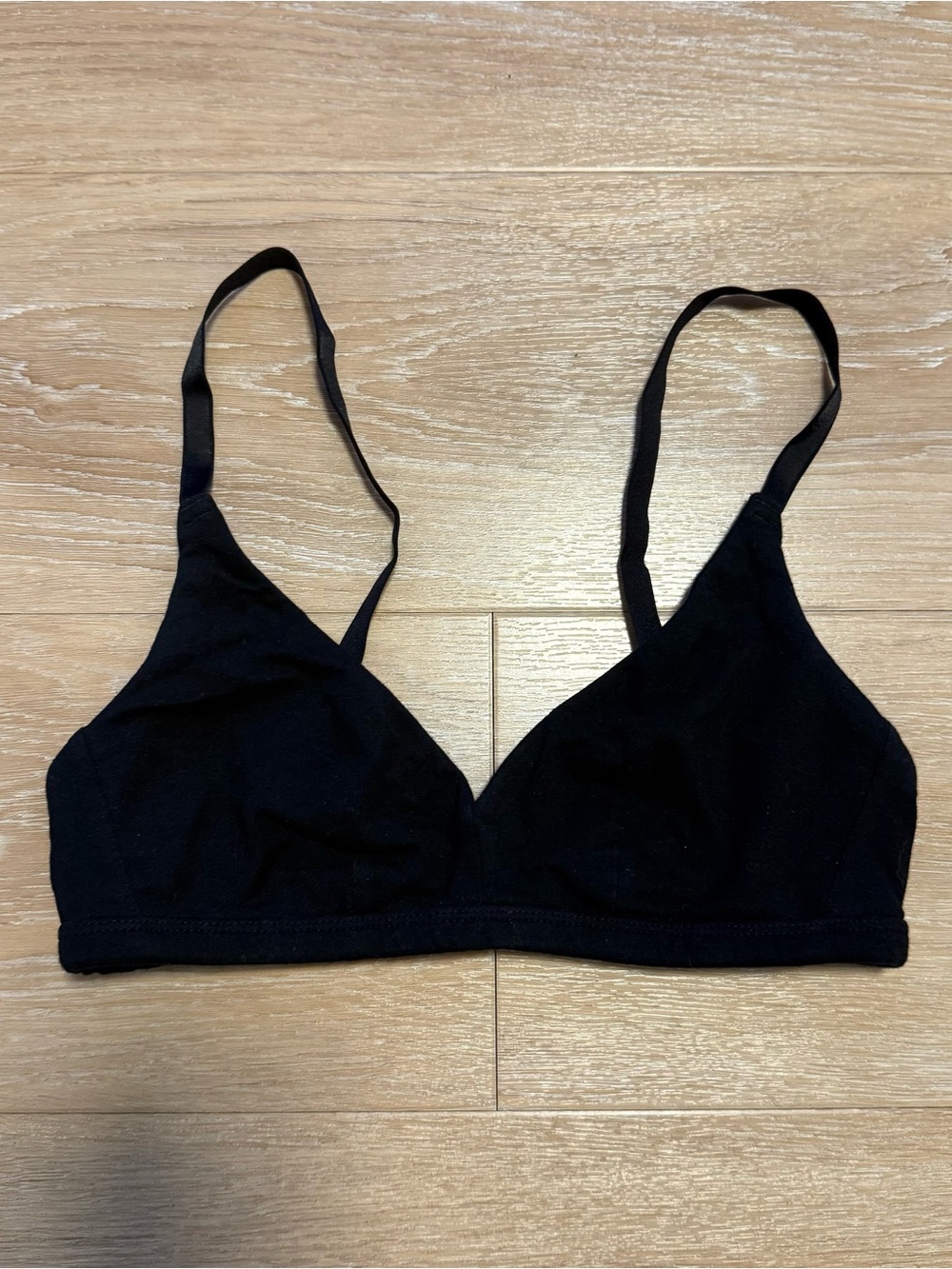 Knickey black wireless triangle bralette